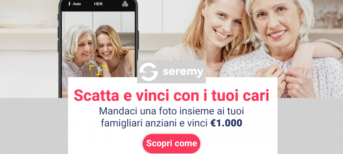 Concorso Scatta e Vinci con i tuoi cari anziani Seremy Desktop@2x